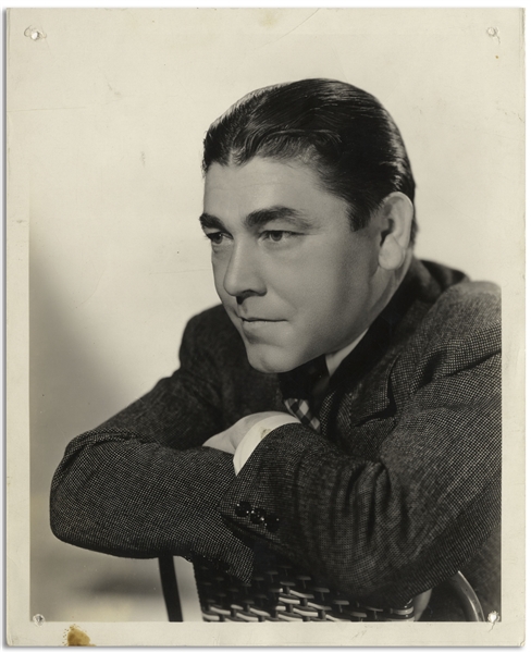 Moe Howard Personally Owned 8'' x 10'' Semi-Glossy Portrait Photo by Clarence Sinclair Bull -- Done for MGM, Circa 1934 -- Pinholes at Corner & Small Stain at Bottom, Else Very Good Condition